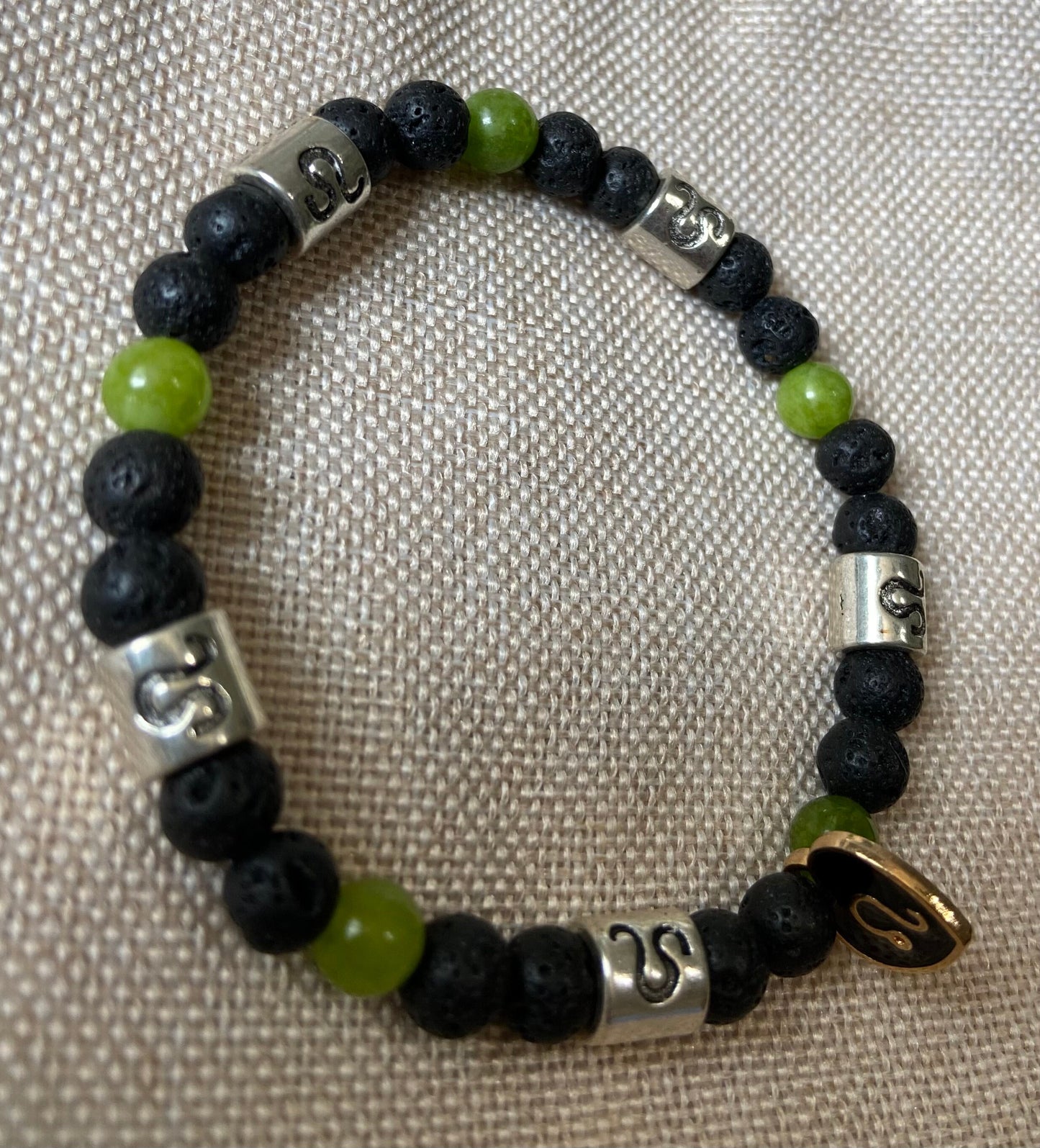 Leo Zodiac 6mm Charm Bracelet Handmade with Genuine Semiprecious Ruby or Peridot Birthstone stretch beaded horoscope