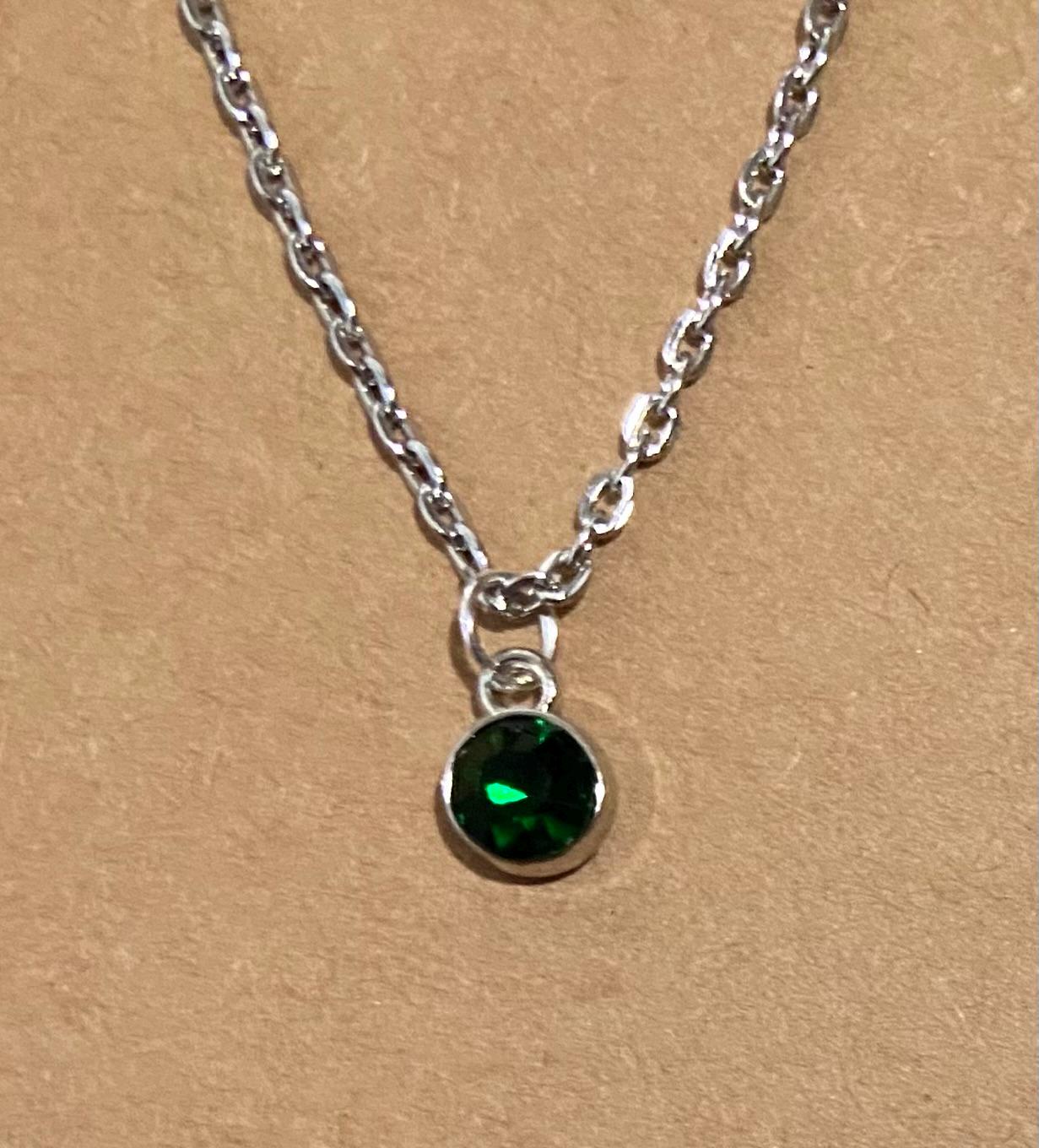 May Birthstone Charm Set: Includes Necklace, Earrings, and Bracelet, all Handmade with Love!