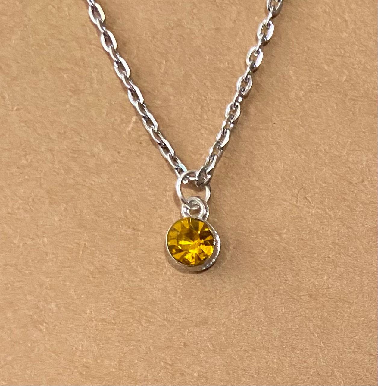 November Birthstone Charm Set: Includes Necklace, Earrings, and Bracelet, all Handmade with Love!