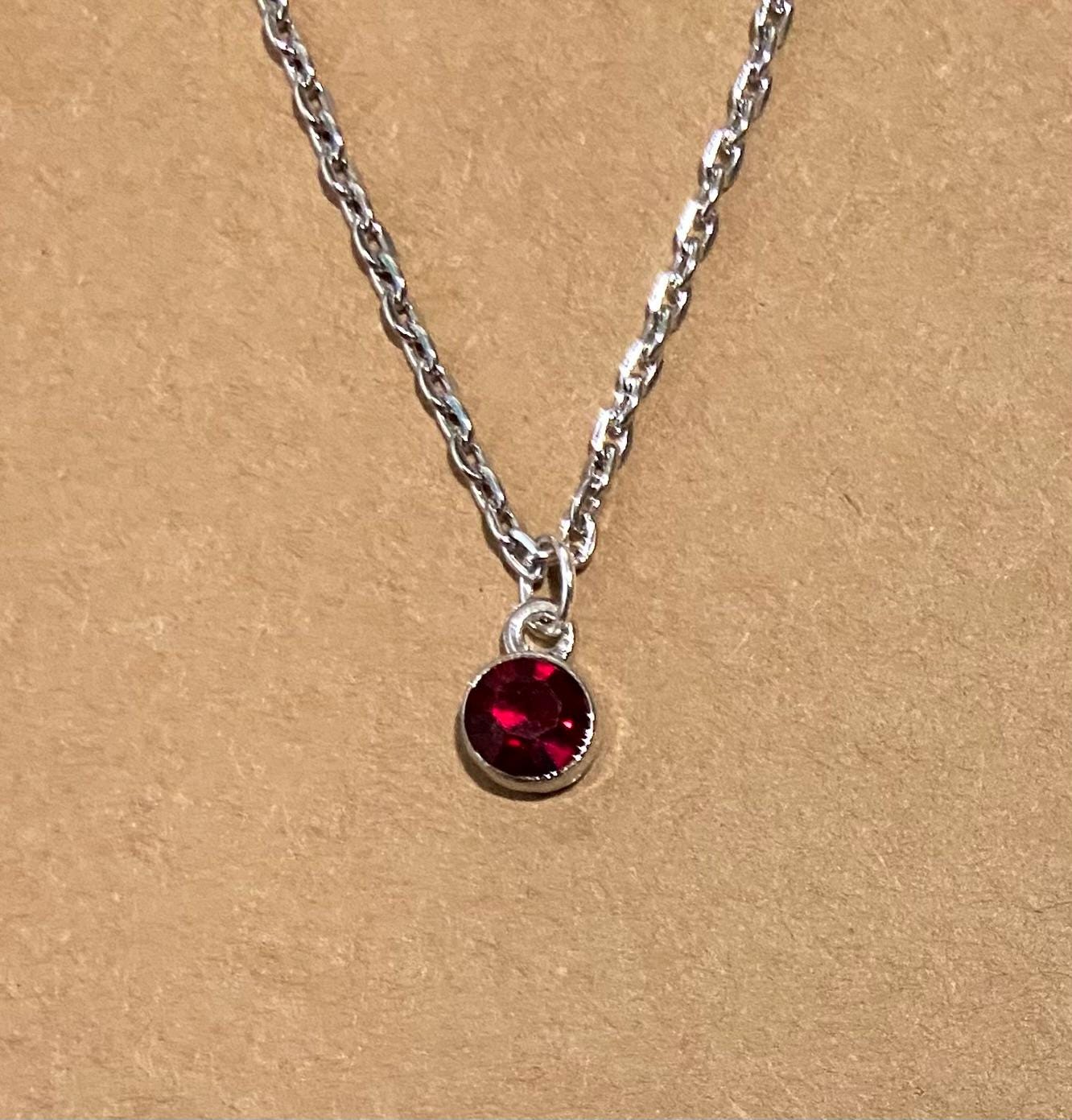 January Birthstone Charm Set: Includes Necklace, Earrings, and Bracelet, all Handmade with Love!