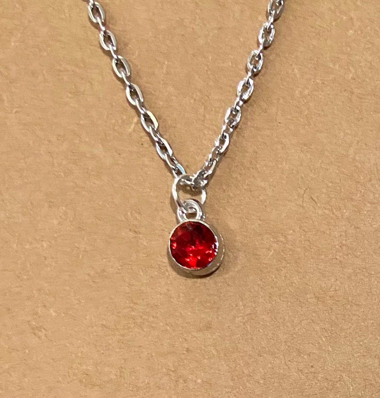 July Birthstone Charm Set: Includes Necklace, Earrings, and Bracelet, all Handmade with Love!