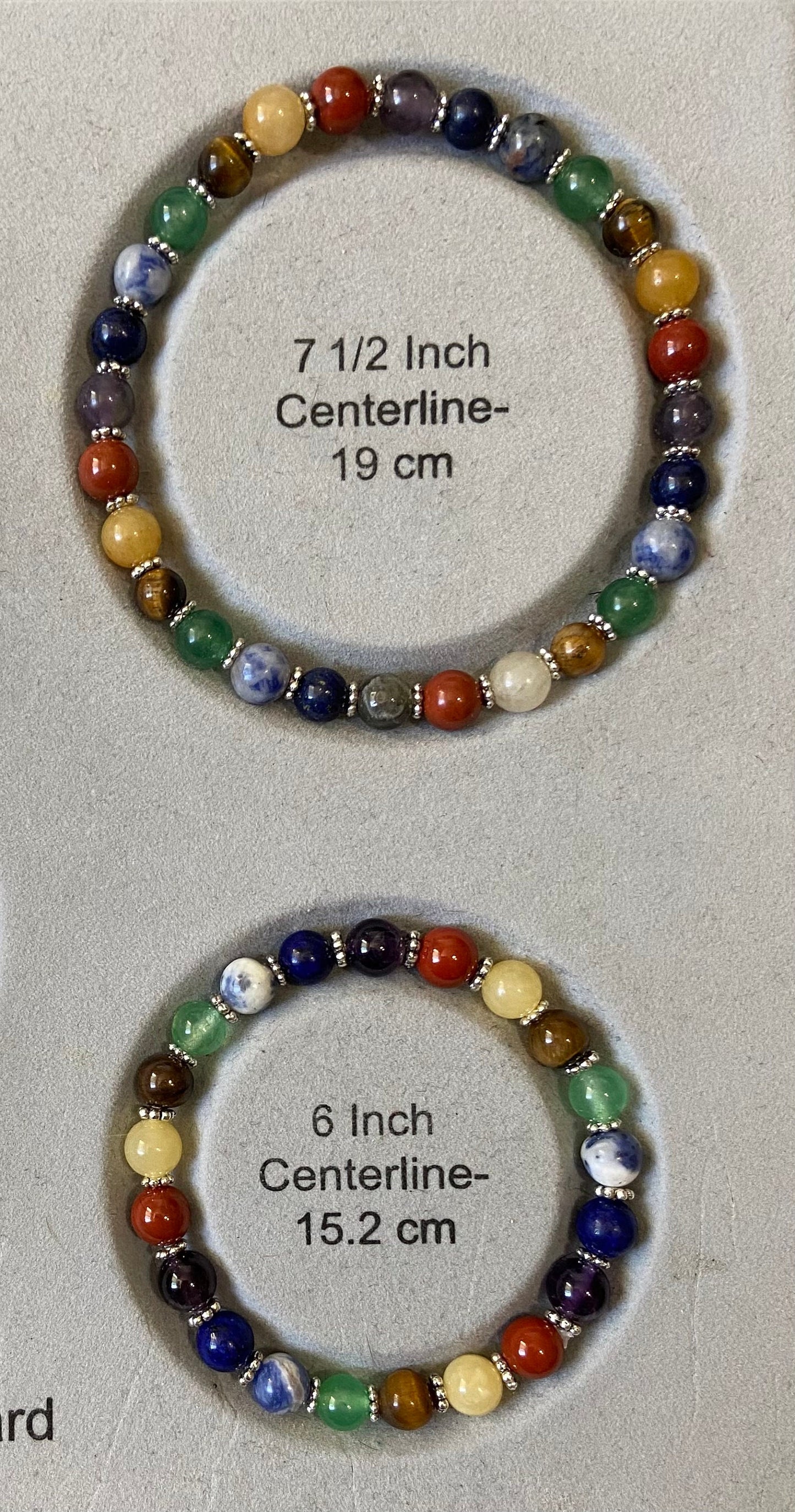 Chakra Semiprecious 6mm Stone Bracelet, handmade genuine gemstone stretch beaded bracelet spiritual healing protection