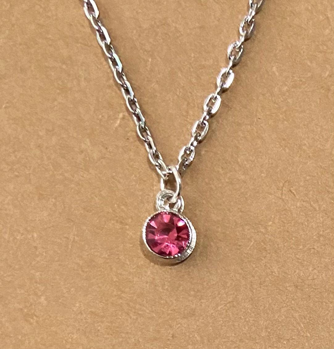 October Birthstone Charm Set: Includes Necklace, Earrings, and Bracelet, all Handmade with Love!